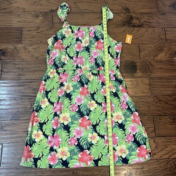 NWT $75 Gymboree Tropical Flutter Linen Dress Adult Women's XXL Aloha Tidal - Picture 13 of 16